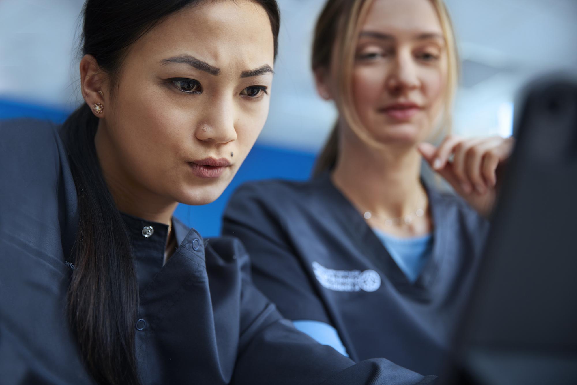 Alliant Nursing Student looking at Screen